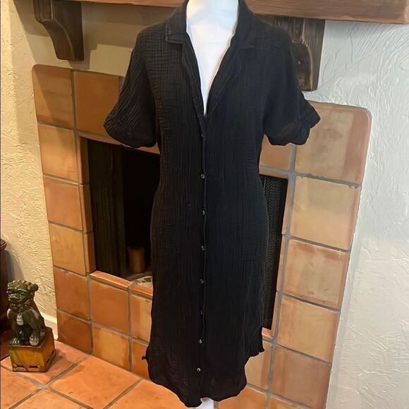 The Lucia Sheer Black Midi Dress by Anthropologie, size M - Picture 1 of 13